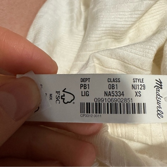 Madewell variegated rib crop tank lighthouse - Picture 4 of 4